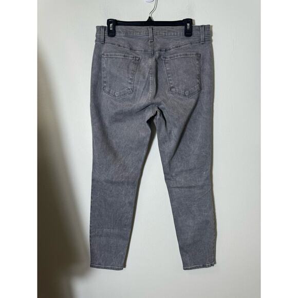 J Brand Gray Alana Distressed Cropped Skinny Jeans Sz 31 - Picture 4 of 4